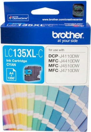 Brother LC 135XLC Original Cyan Ink 1,200 Page Yield