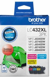 Brother LC-432XL3PKS Original Ink Cartridge (Cyan/Magenta/Yellow)