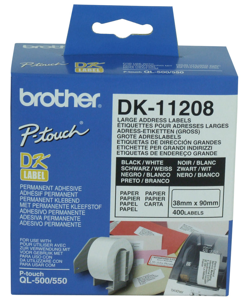 Brother DK-11208 38mm X 90Mm 400 Labels