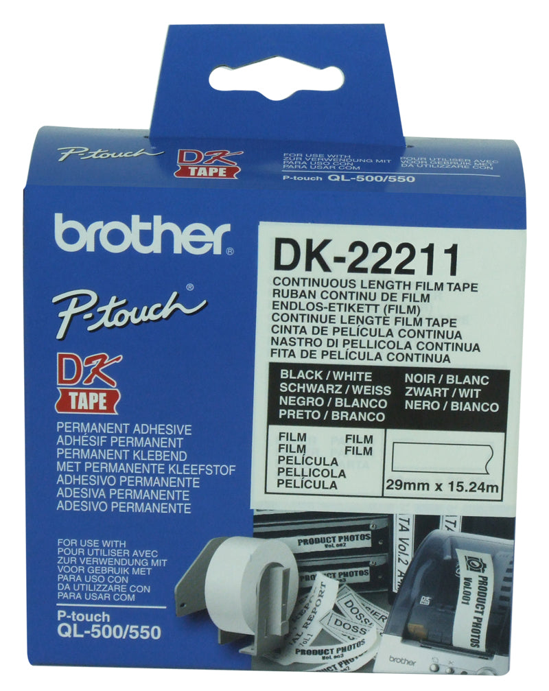 Brother DK 22211 29mm X 15 24m Continuous Film Roll In Melbourne VBM brother-dk-22211-29mm-x-15-24m-continuous-film-roll-in-melbourne-vbm
