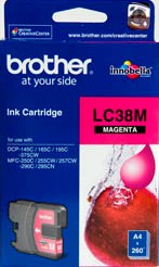 Brother Lc 38M Original Magenta Ink 260 Pages