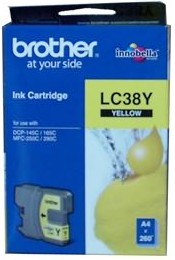 Brother Lc-38Y Original Yellow Ink 260 Page Yield