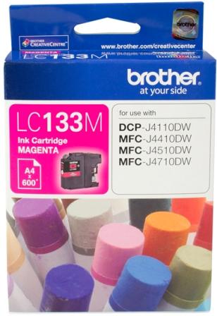 Brother Lc 133M Original Magenta Ink Cartridge 600 Page Yield
