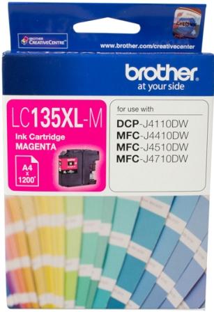 Brother LC 135XLM Original Magenta Ink 1,200 Page Yield