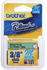 M-721 9Mm Black On Green M Tape