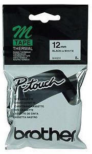 M-K231 12Mm Black On White M Tape