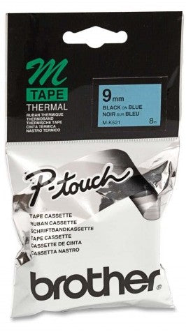 M-K521 9Mm Black On Blue M Tape
