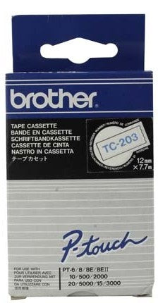 Tc-203 12Mm Blue On White Tape