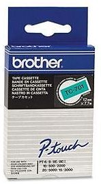 Brother Tc-701 12Mm Black On Green Tc Tape