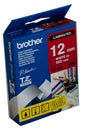 Brother TZe-435 12mm White On Red Tape