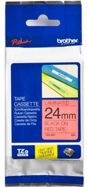 Brother TZe-451 24mm Black On Red Tape